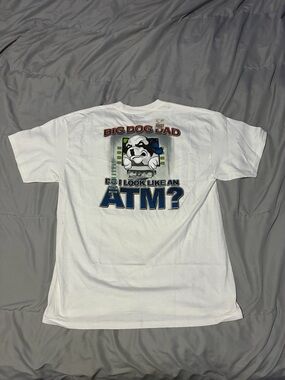 Big Dogs White Short Sleeve Tee with Multicolor Graphic